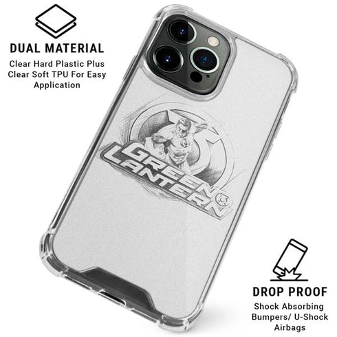 DC Comics Green Lantern Sketch Art Action Pose iPhone 16 Pro Clear Case