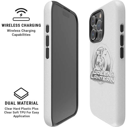 DC Comics Green Lantern Sketch Art Action Pose iPhone 16 Pro Max Magsafe Impact Case