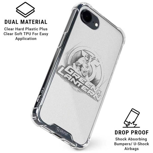 DC Comics Green Lantern Sketch Art Action Pose iPhone 16e Clear Case