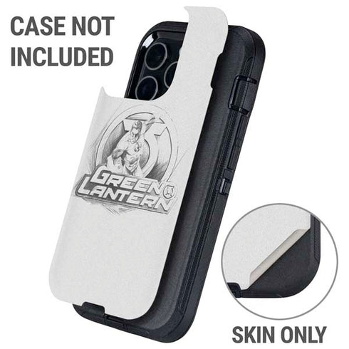 DC Comics Green Lantern Sketch Art Action Pose Otterbox Defender iPhone Skin