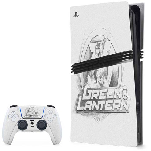 DC Comics Green Lantern Sketch Art Action Pose PlayStation PS5 Skins