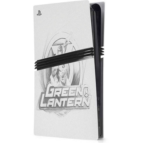 DC Comics Green Lantern Sketch Art Action Pose PS5 Pro Console Skin