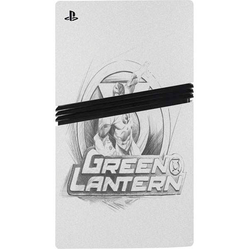 DC Comics Green Lantern Sketch Art Action Pose PS5 Pro Console Skin
