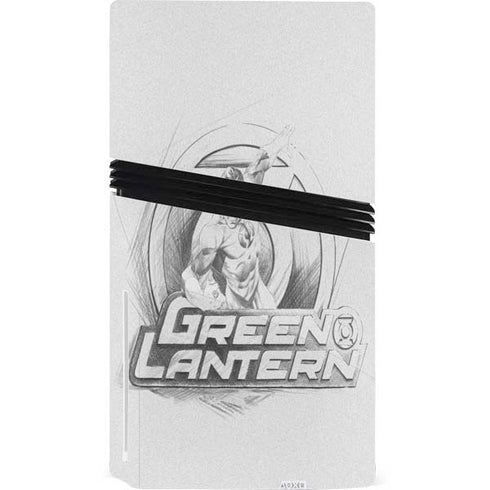 DC Comics Green Lantern Sketch Art Action Pose PS5 Pro Disk Console Skin
