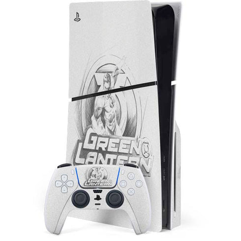 DC Comics Green Lantern Sketch Art Action Pose PlayStation PS5 Skins