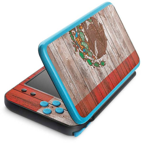Mexican Flag Dark Wood Nintendo Skins