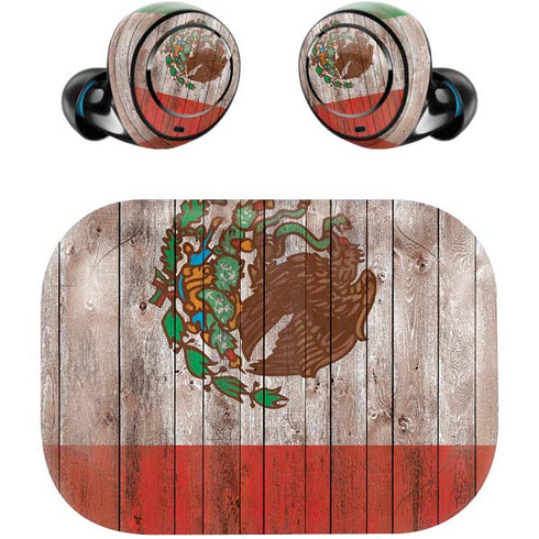 Mexican Flag Dark Wood Amazon Echo Buds Skin
