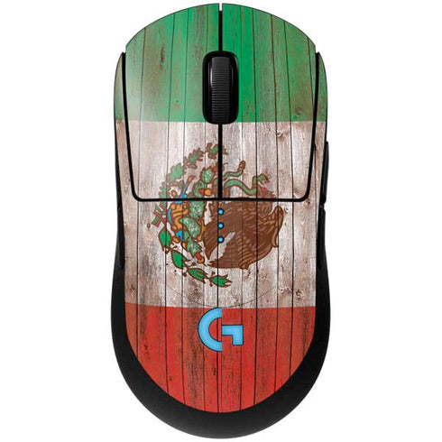 Mexican Flag Dark Wood G Pro Wireless Gaming Mouse Skin