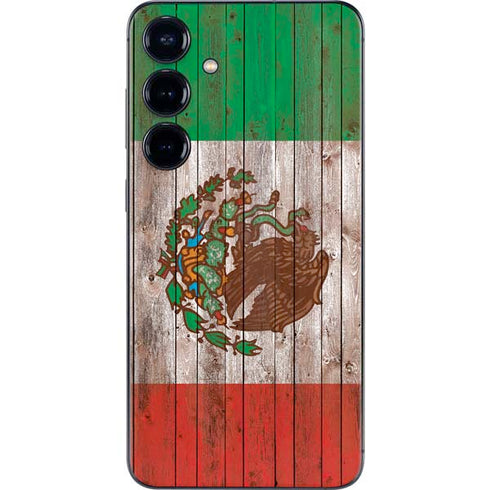 Mexican Flag Dark Wood Galaxy A16 5G Skin