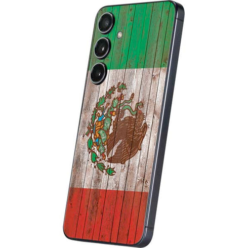 Mexican Flag Dark Wood Galaxy A16 5G Skin