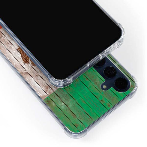 Mexican Flag Dark Wood Galaxy A35 5G Clear Case