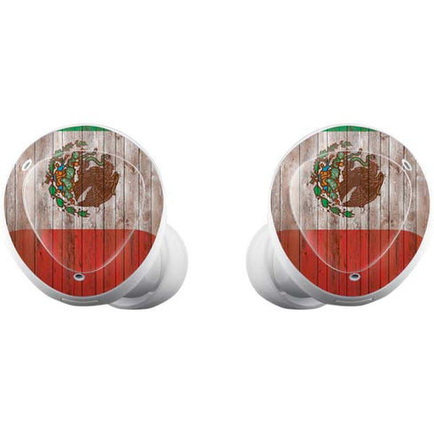 Mexican Flag Dark Wood Galaxy Buds Plus Skin