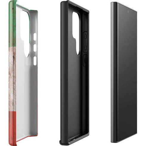 Mexican Flag Dark Wood Galaxy S23 Ultra Pro Case