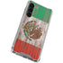Mexican Flag Dark Wood Galaxy S24 FE Clear Case
