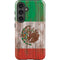 Mexican Flag Dark Wood Galaxy S25 Plus Impact Case