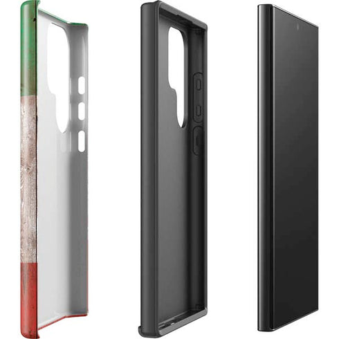 Mexican Flag Dark Wood Galaxy S25 Ultra Impact Case
