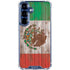 Mexican Flag Dark Wood Galaxy S25 Plus Clear Case