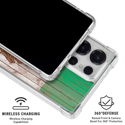 Mexican Flag Dark Wood Galaxy S26 Ultra Clear Case