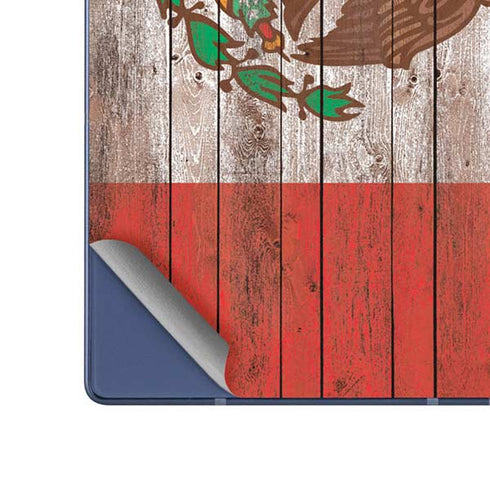 Mexican Flag Dark Wood Galaxy Z Fold6 Skin