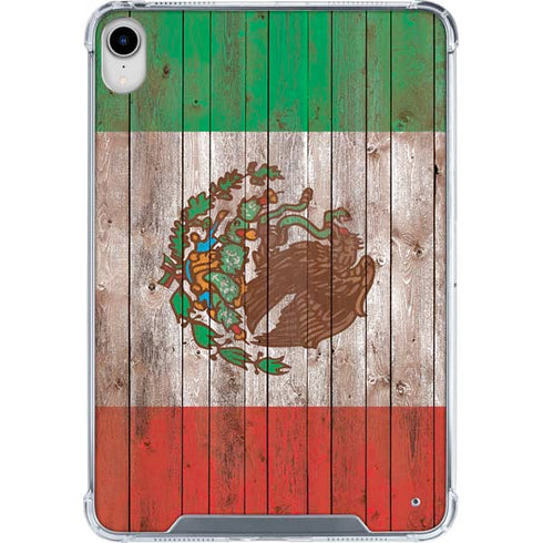 Mexican Flag Dark Wood iPad 11th Gen (2025) Clear Case