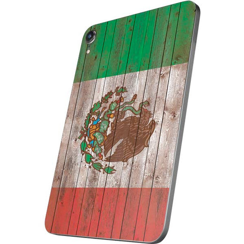 Mexican Flag Dark Wood Apple iPad Mini Skin