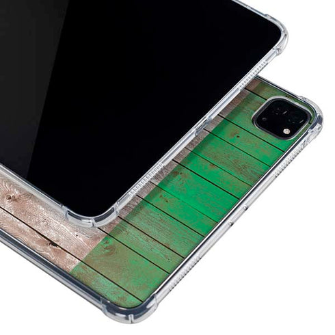 Mexican Flag Dark Wood iPad Pro 11in (2024) Clear Case