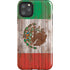 Mexican Flag Dark Wood iPhone Cases