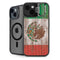 Mexican Flag Dark Wood iPhone 14 Kickstand Case
