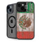 Mexican Flag Dark Wood iPhone 14 Plus Kickstand Case