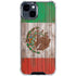 Mexican Flag Dark Wood iPhone 15 Clear Case