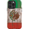 Mexican Flag Dark Wood iPhone 15 Pro Impact Case