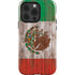 Mexican Flag Dark Wood iPhone 15 Pro Impact Case