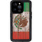 Mexican Flag Dark Wood iPhone 15 Pro Waterproof Case