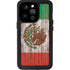 Mexican Flag Dark Wood iPhone 15 Pro Waterproof Case