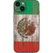 Mexican Flag Dark Wood iPhone 15 Skin