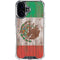 Mexican Flag Dark Wood iPhone 16 Clear Case