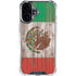 Mexican Flag Dark Wood iPhone 16 Clear Case