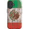 Mexican Flag Dark Wood iPhone 16 Magsafe Impact Case