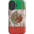 Mexican Flag Dark Wood iPhone 16 Magsafe Impact Case