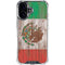 Mexican Flag Dark Wood iPhone 16 Plus Clear Case