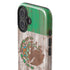 Mexican Flag Dark Wood iPhone 16 Plus Impact Case