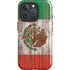 Mexican Flag Dark Wood iPhone 16 Pro Magsafe Impact Case