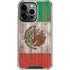 Mexican Flag Dark Wood iPhone 16 Pro Max Clear Case