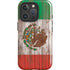 Mexican Flag Dark Wood iPhone 16 Pro Max Magsafe Impact Case