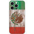 Mexican Flag Dark Wood iPhone 16 Pro Skin
