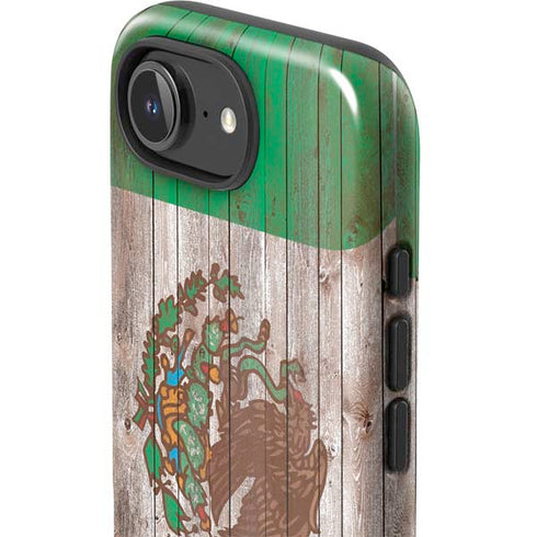 Mexican Flag Dark Wood iPhone 16e Impact Case