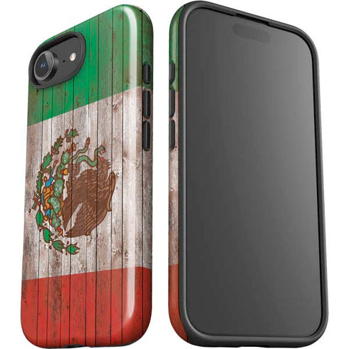 Mexican Flag Dark Wood iPhone 16e Impact Case