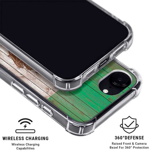 Mexican Flag Dark Wood iPhone 16e MagSafe Case