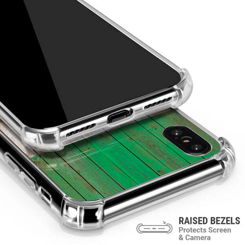 Mexican Flag Dark Wood iPhone X/XS Clear Case