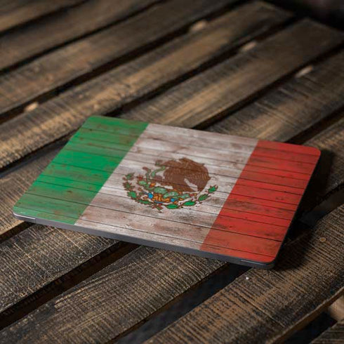 Mexican Flag Dark Wood Apple MacBook Air Skin